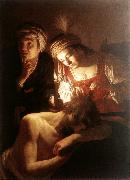 HONTHORST, Gerrit van Samson and Delilah sf Spain oil painting artist